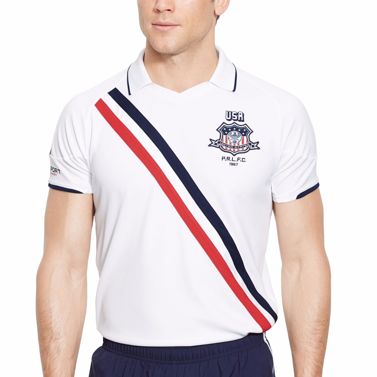 NWT AUTHENTIC Ralph Lauren Polo Sport USA Micro-Dot Jersey