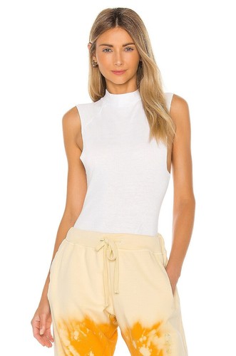FREE PEOPLE White Muscle Beach 100% Cotton Semi-Sheer Sleeveless Bodysuit S 4/6 - Picture 3 of 11