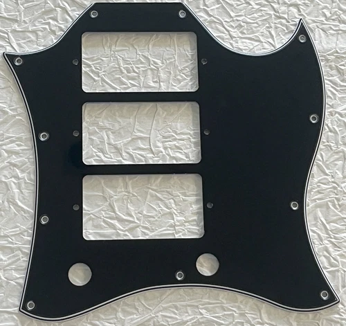New Great-For Custom Gibson SG Standard 3 Pickup Guitar Pickguard 4 Ply Black