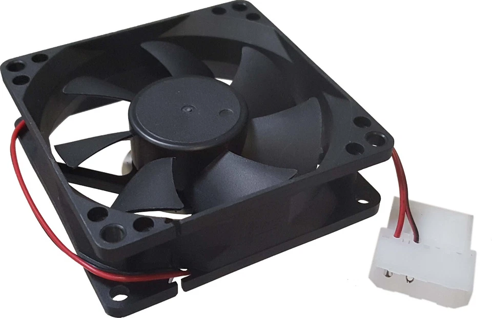 Fan Muffin Cooling DC 12V DC12V 12VDC  80mm 80x80x25 Logisys Computer Fan 4-Pin - Image 3 of 3