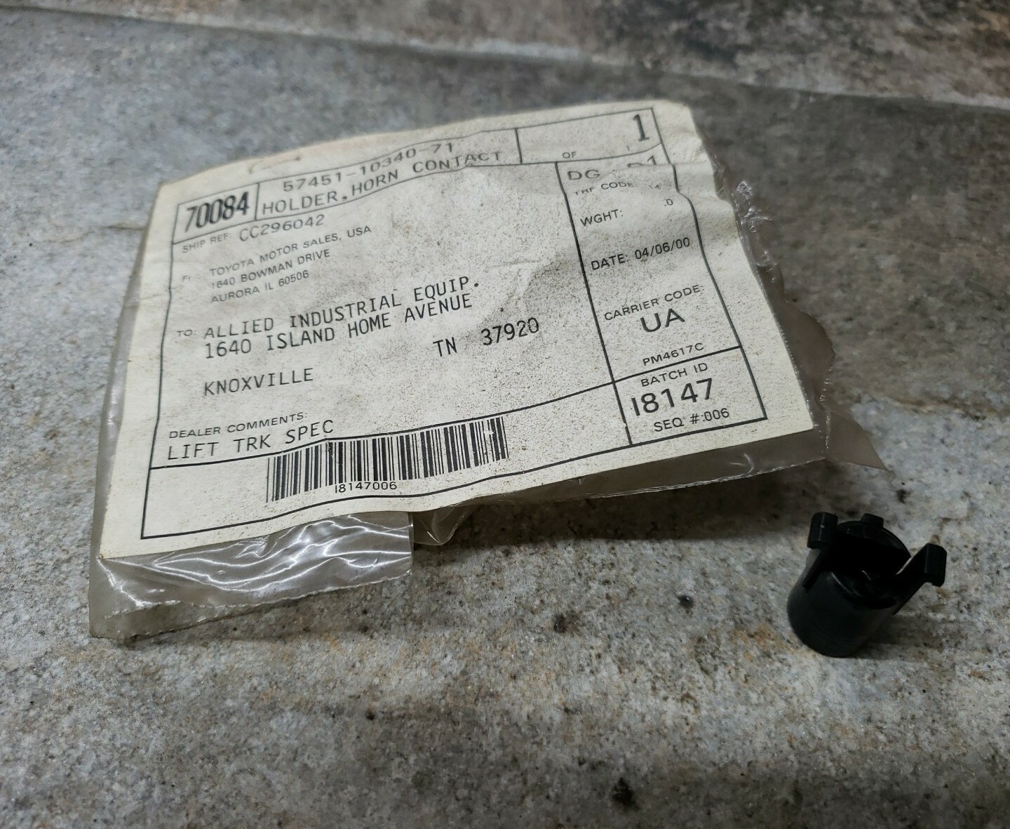 574511034071 Genuine Toyota Forklift Horn Contact Holder NEW! eBay