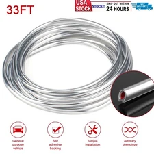 For Toyota 33FT Car Door Edge Protector Molding Trim Chrome Seal Strip Guard US