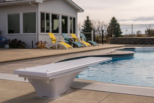 White 3 Bolt Base Stand with Jig for 8' Diving Board - Inground Swimming Pools - Picture 5 of 8