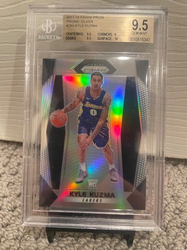 2017-18 Panini Prizm #283 Kyle Kuzma Prizms Silver BGS 9.5 MT+ - 第 1/2 張圖片