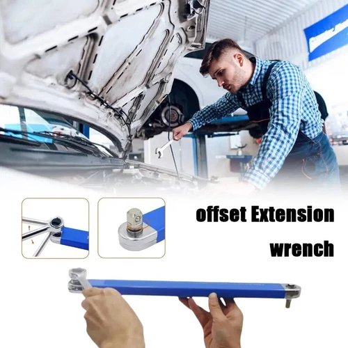 Impact Ready Offset Extension Wrench Tight Reach Extension Wrench Set w/Adapters - Picture 3 of 14