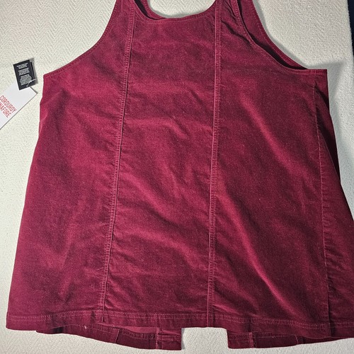 Celebrity Pink Juniors Size 2XL Cotton Corduroy Button-Front Pinafore Red Casual - Picture 12 of 12