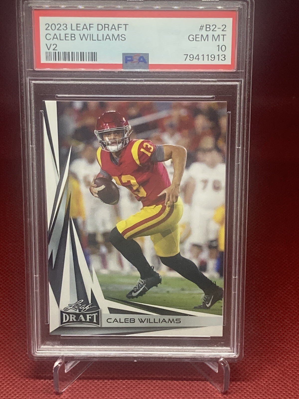 2023 Caleb Williams LEAF DRAFT V2 #B2-2 USC HEISMAN ROOKIE Card PSA 10 Graded 🔥