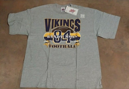 Minnesota Vikings Randy Moss Jersey T shirt XL New w Tags Vintage deadstock DS - Picture 3 of 11