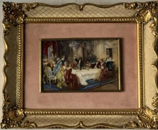 FINE FRENCH ANTIQUE LOUIS XV IMPRESSIONIST OIL PAINTING OLD CLASSICAL ART FRANCE