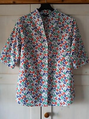 WALBUSCH - BW-Bluse Damen Gr. 42, neu, Blumendruck wie gemalt, Bluse Extraglatt