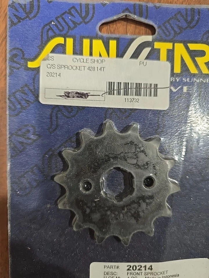 Roda dentada contraeixo Sunstar Powerdrive 428-14T para Honda - 20214 - Imagem 2 de 3