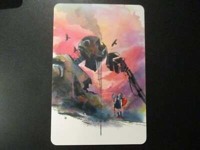 LORA ZOMBIE Art Postcard LITTLE GIRL BIG STEEL 2 4X6