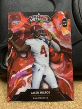 Jalen Milroe 2023 Wild Card American Metallix WMP-JM 2/4 Red Marble Cracked Ice