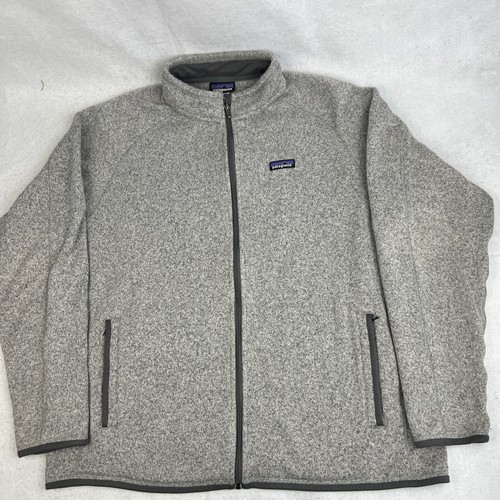 Patagonia Men's Fleece Jacket Stonewash Heather Gray Size 2XL Common Threads
