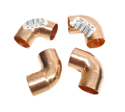 #ad #ad Lot of 4 Nibco U607 3 4 Wrot Copper Pressure 90 Elbow C X C Ref. 5P053 $42.64