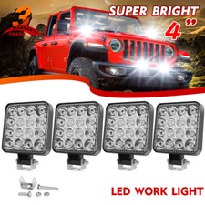 4 X Led Work Light Flood Spot Lights For Truck Off Road Tractor Atv Round 48w