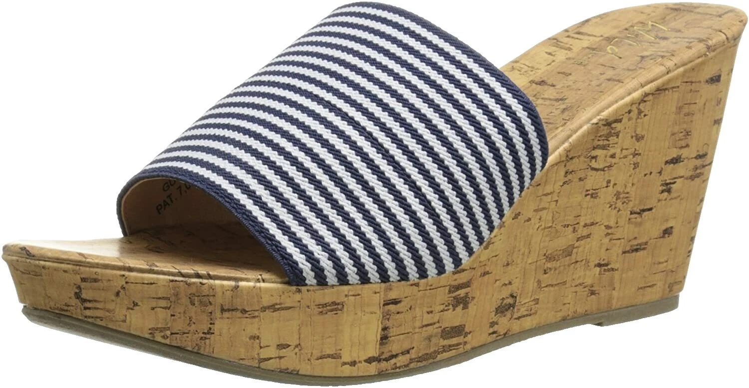 Wedge Sandalias De Rayas Formal para mujeres
