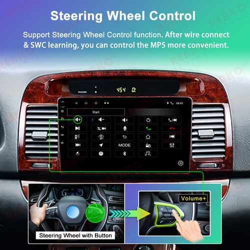Carplay Car Stereo Radio 9" For Toyota Camry 2000-2006 Android 13 NAVI WIFI GPS - Picture 7 of 19