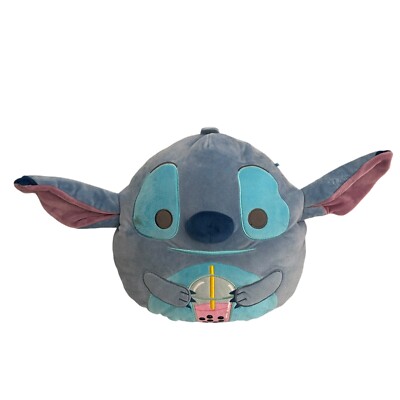 Squishmallow Disney Stitch Plush Toy 11'' Boba Tea Stuffed Animal