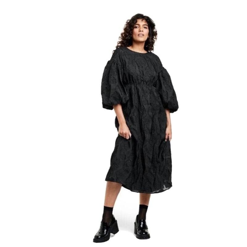 Kika Vargas x Target women's black floral textured dress XXS | eBay