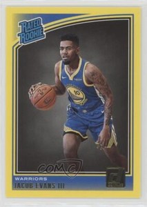 2018 Panini Donruss Basketball Yellow Flood Jacob Evans III #178