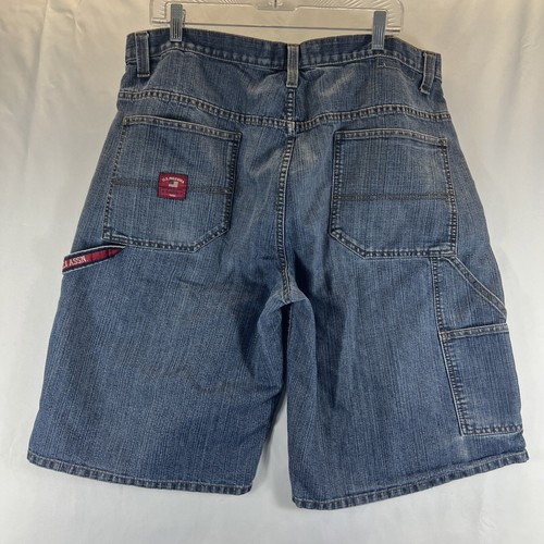 US Polo Assn Vintage Medium Wash Blue Carpenter Denim Jean Shorts Men's Size 40 - Picture 11 of 21