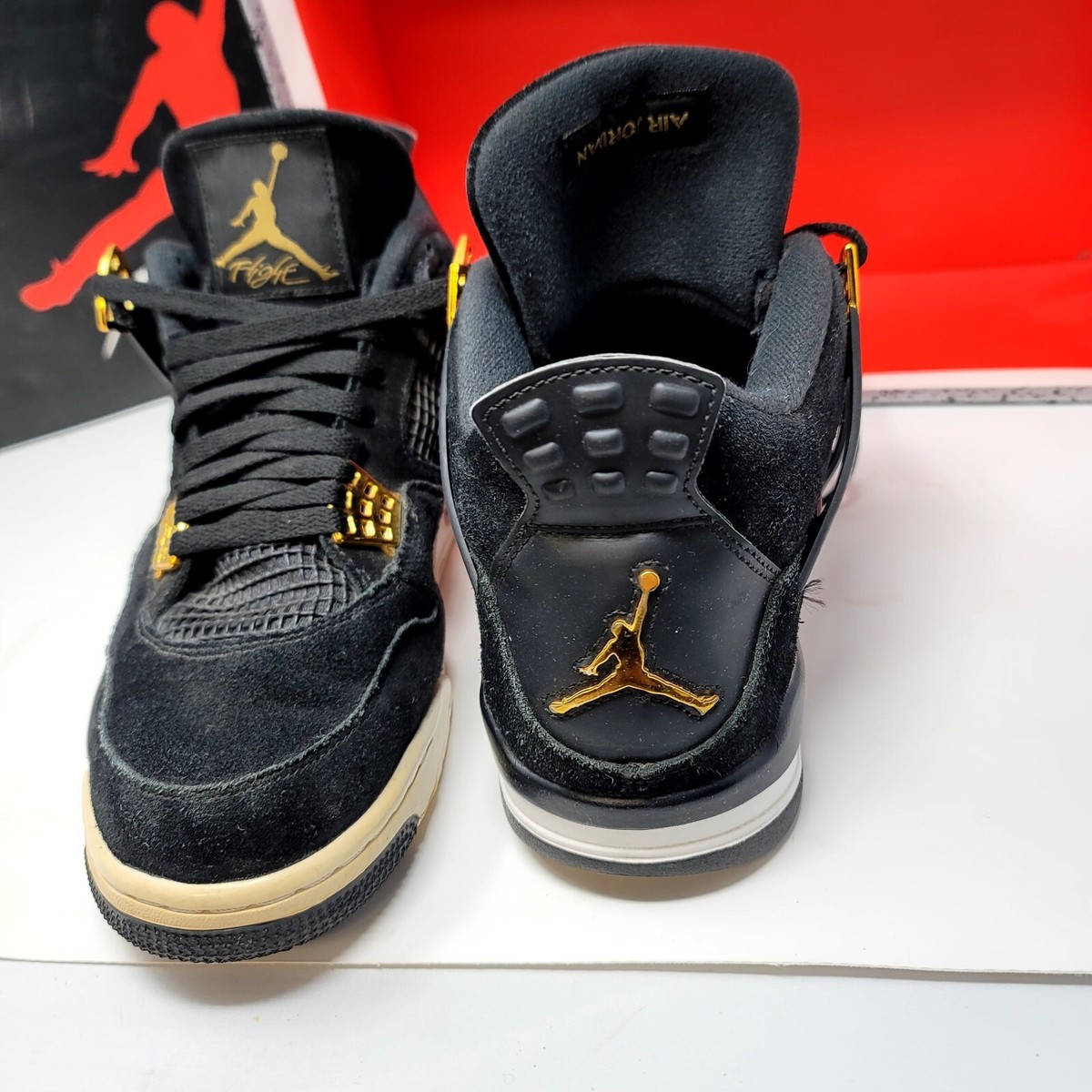 Nike ★ (W) Jordan 4 Retro llic Gold ★送料・関税込 Nike Air Jordan 4 Retro Royalty Black Metallic Gold White