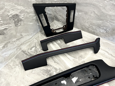 BMW E46 M3 COUPE Interior trim Set CARBON LEATHER M STITCHES | eBay