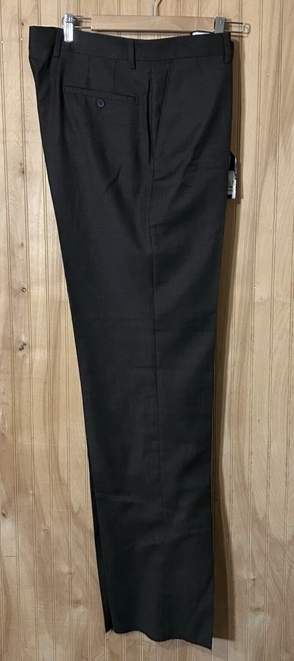 Pantalones de vestir Linea Naturale Luxe para hombre talla 36 marrón negro pantalones sin dobladillo nuevos con etiquetas Foto 2 de 4