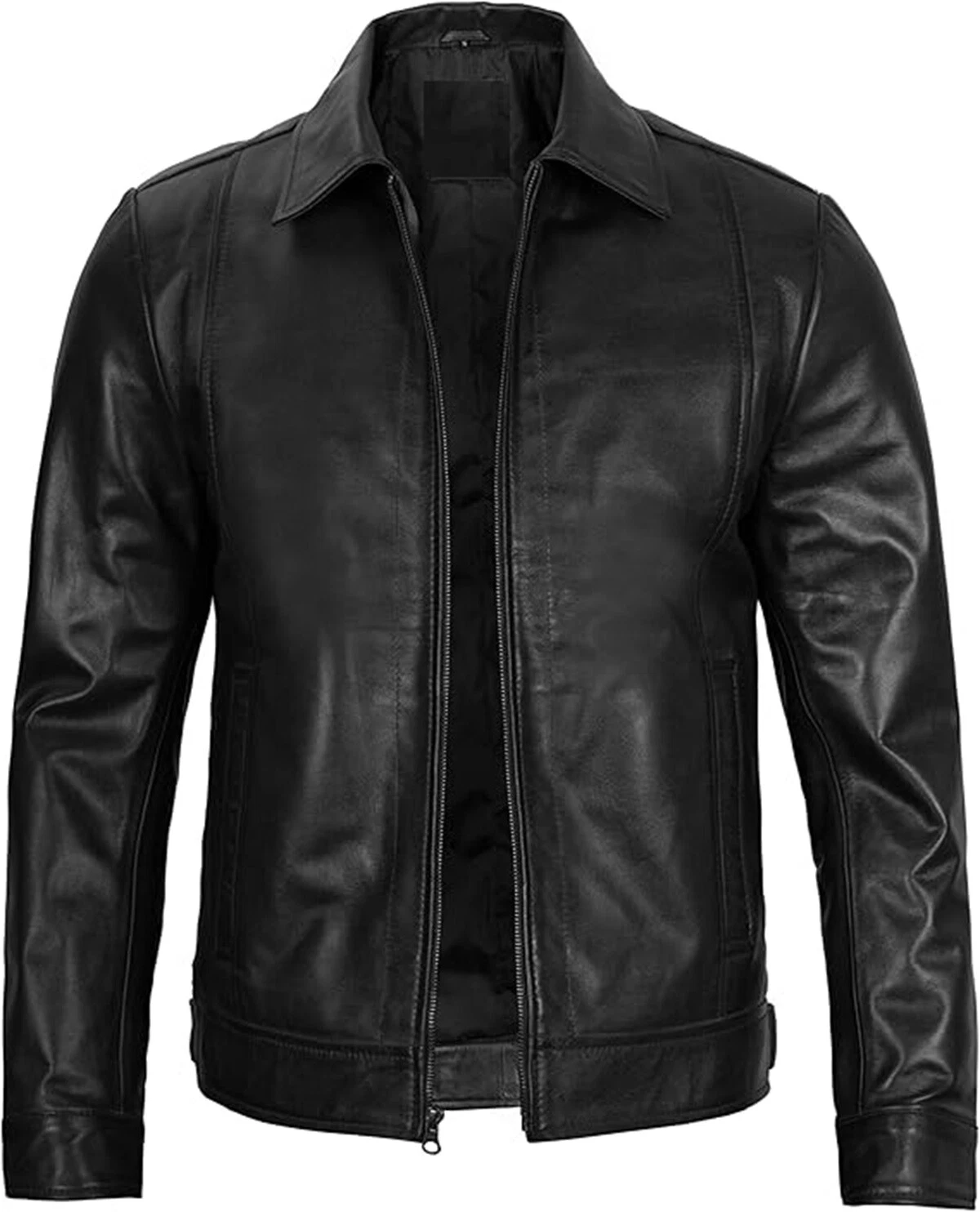 Jacket Leather Lambskin Stylish Men's Brown Genuine Biker Handmade Men Real Coat