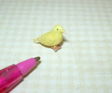 Miniature Perched Norwich Fancy Canary: DOLLHOUSE 1:12 Bird Birds