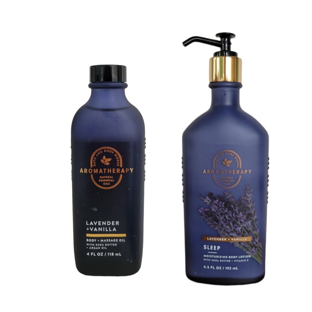 2 Bath and Body Works AROMATHERAPY Lavender Vanilla Body and