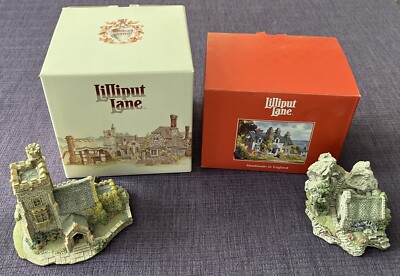 Lilliput Lane (x2) - St Govan's Chapel & Stradling Priory, #637 & #1532 w/Boxes