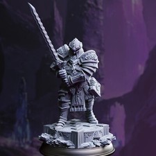 Kharmir the Chronicler Dwarf Noble Fighter Paladin Barbarian Miniature  D D DnD