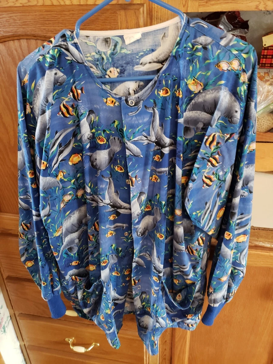 Scrubs Lab Coat Jacket Med? Or large? Manatees 