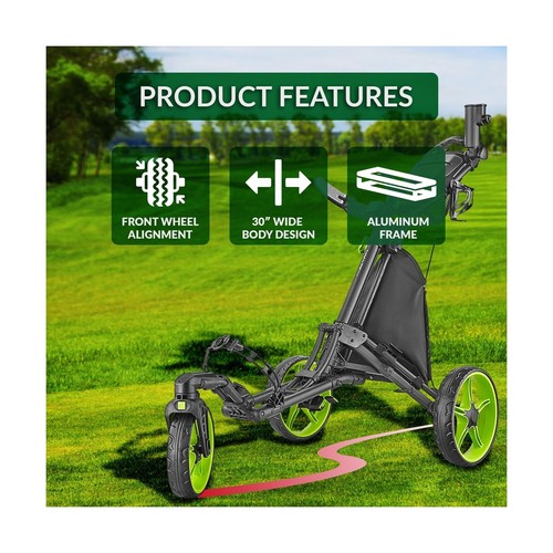 Caddytek CaddyLite One Swivel Version 8 Golf Push Cart Version 8 – 3-Wheel - Picture 4 of 11