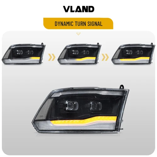 1Paar LED Scheinwerfer für 2009-2018 Dodge RAM 1500 2500 3500 mit Startanimation - Bild 8 von 15