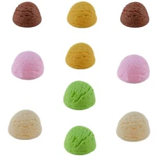 10 PCS Simulated Ice Cream Scoops Fake Ice Cream Artificial Desserts Model DI...