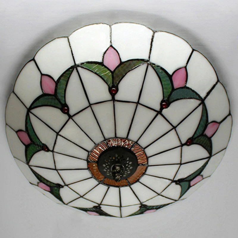 Lámparas de techo de montaje empotrado estilo Tiffany vintage Foto 3 de 4