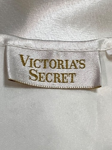 Vestido sin Mangas Victoria's Secret Etiqueta Dorada Satén Encaje S Marfil Gasa Camisón - Imagen 5 de 20