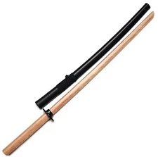 E-BOGU Handcrafted Oak Bokken (39") with Saya/Scabbard | For Iaido, Jodo & Kendo