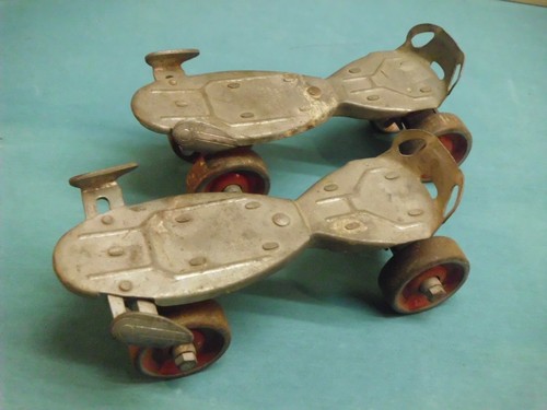 vintage metal roller skates