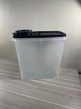 Tupperware Cereal Storer/Sheer Ice Containers Black Pour Seal New!