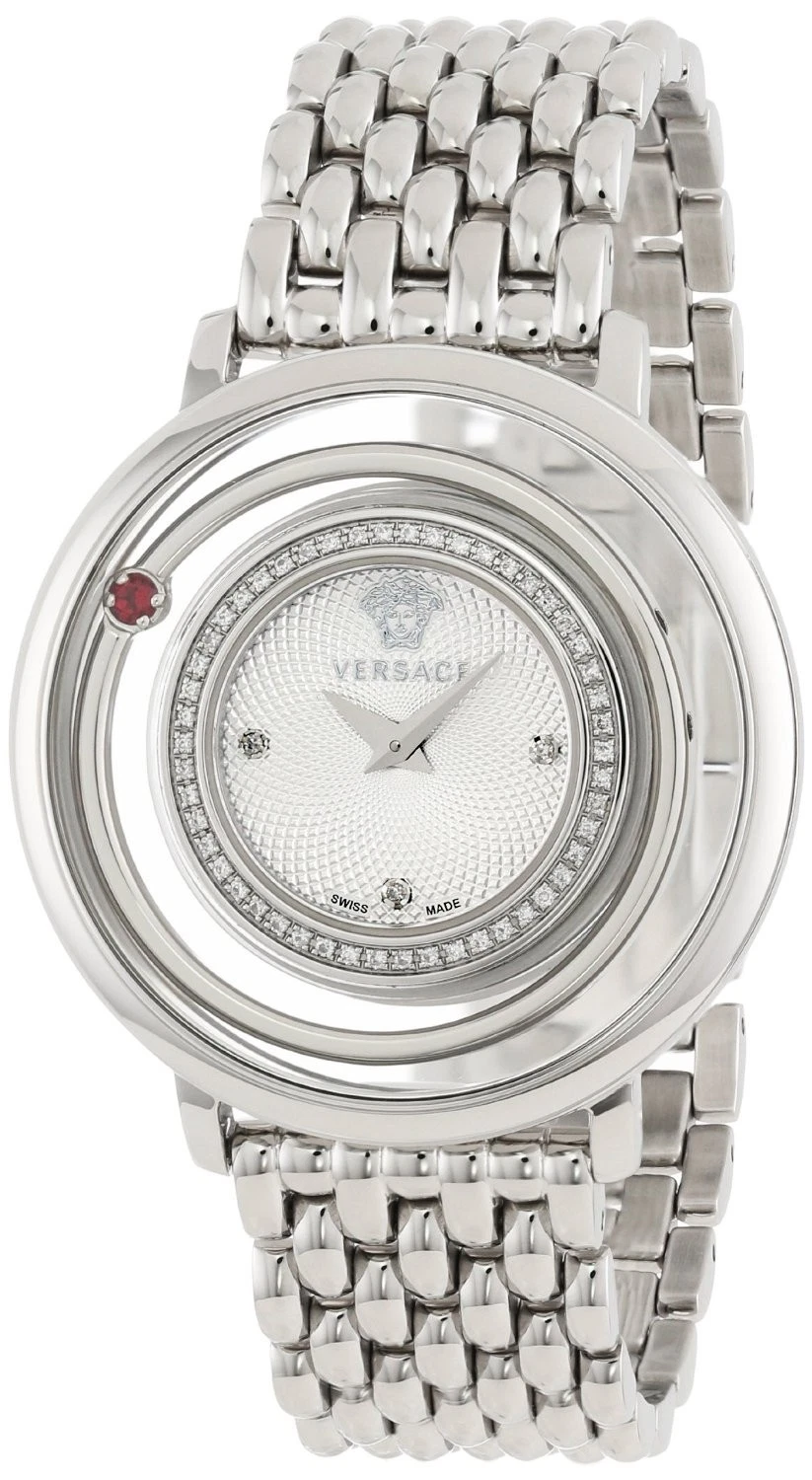 Orologio Versace Donna VFH060013 Venere Acciaio Inox Topazio Rosso DIAMANTE
