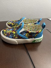 Sesame Street Slip-On Baby Shoes Cartoon, Blue Multicolor, Toodler 6