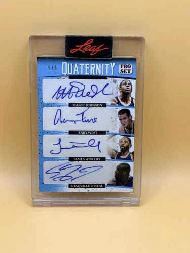 2022 Pro Set Magic Johnson Jerry West James Worthy Shaq Quaternity AUTO /8
