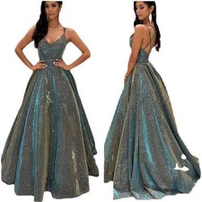 Formal Bridesmaid Ladies Evening Party Prom Ball Gown Women Wedding A-line Slim