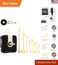 Elegant Quartz Clock Movement with 4 Gold Hands & Temperature Display Feature