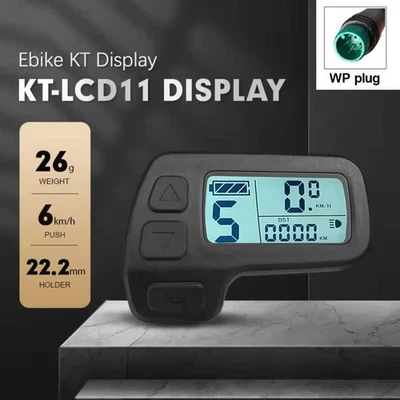 E-Bike 24V/36V/48V KT-LCD11 Display Power Speed Meter Control Panel WP Plug - Bild 1 von 4