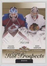 2013 Fleer Showcase Hot Prospects Duos 243/299 Calvin Pickard Kent Simpson 0o5t
